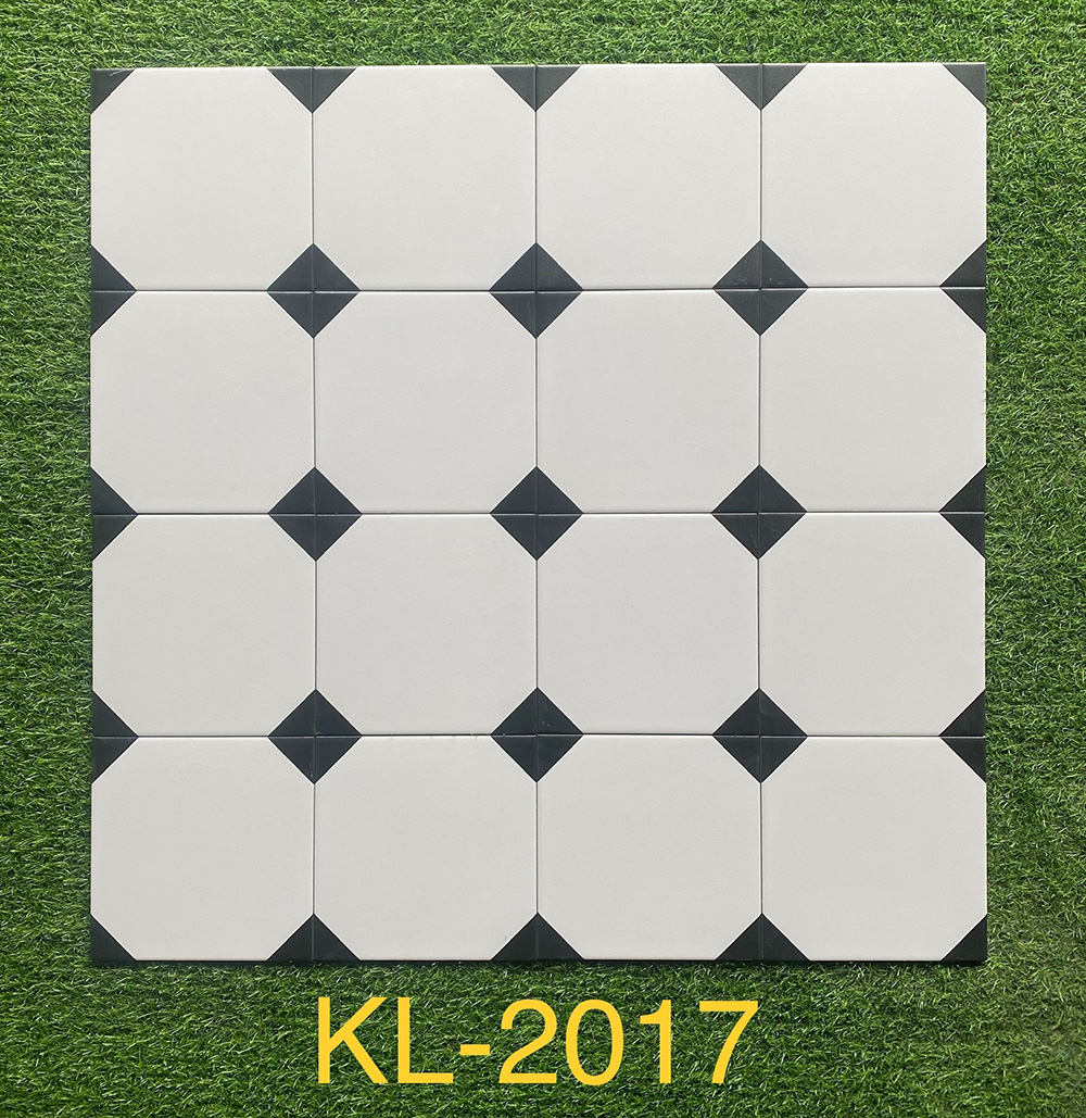 Gạch bông đen trắng cổ điển 20x20 KL2017